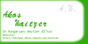 akos waitzer business card